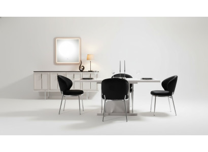 Dining Room Set Modern Set Dining Table 4x Upholstered Chairs Sideboard 7 pieces