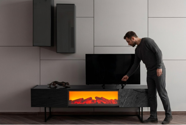 Modern living room set luxurious TV cabinet with 2x wall cabinets 3-piece set