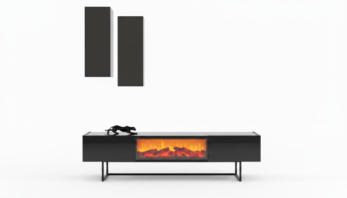 Modern living room set luxurious TV cabinet with 2x wall cabinets 3-piece set