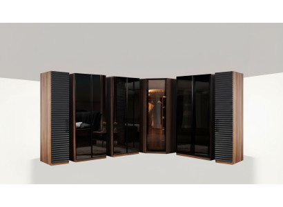 Bedroom furniture modern corner cabinet luxurious wooden wardrobe