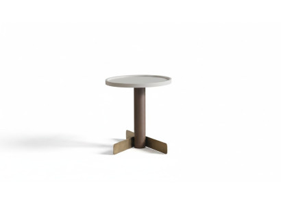 Side table living room furniture designer stylish brown wooden table
