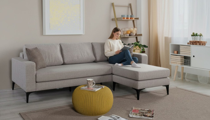 Living room sofa L-shape furniture modern luxury corner sofa couch upholstery new