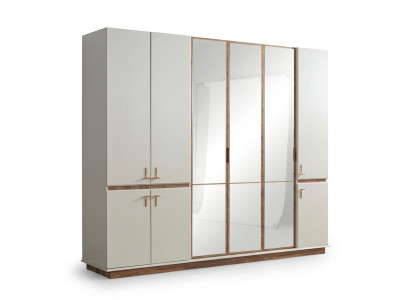 White Modern Wardrobe Bedroom Closets Luxury Wood Furniture