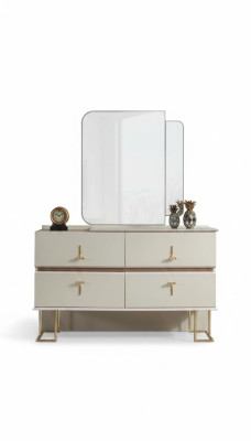 Bedroom set, dresser, elegant mirror, modern luxury furniture, new 2-piece set