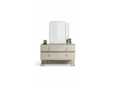 Bedroom set, dresser, elegant mirror, modern luxury furniture, new 2-piece set