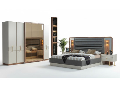 Complete Bedroom Luxury Set Bed 2x Nightstands Modern Furniture 4-piece