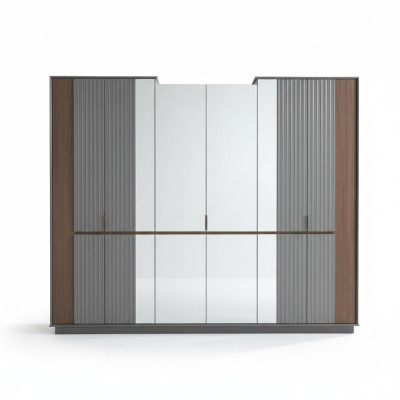 Modern glass cabinet luxury wardrobes bedroom wooden furniture new