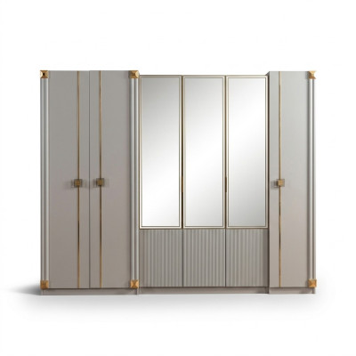 Designer closet bedroom luxurious cabinets style wooden furniture