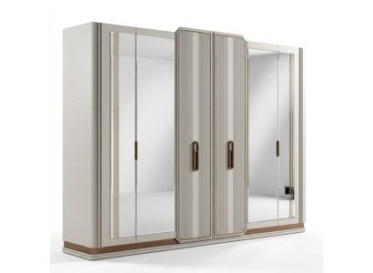 White bedroom wardrobe glass cabinet wooden cabinet modern furniture