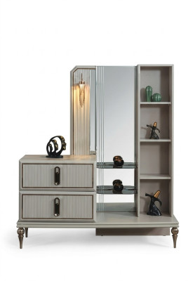 Exclusive wooden dresser luxury mirror bedroom noble stylish furniture