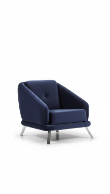 Armchair Luxury Living Room Modern Design Textile Furniture Luxury Seat Blue