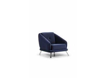Armchair Luxury Living Room Modern Design Textile Furniture Luxury Seat Blue
