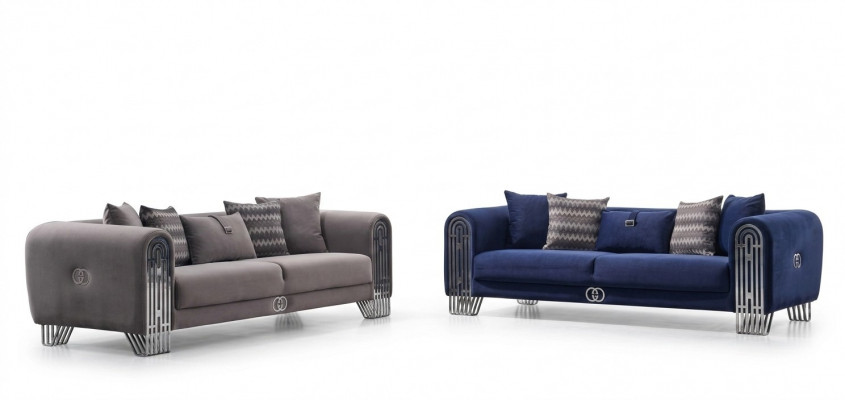 Complete Set 2-piece Luxury Furniture Upholstery Fabric Sofa Suite 3+3 Seater New
