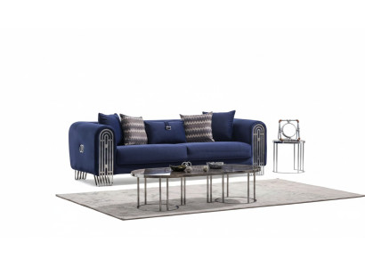 Living room sofa 3-seater modern design upholstery textile furniture luxury sofa