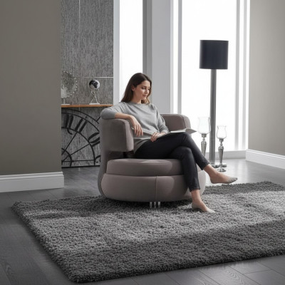 Modern armchair living room designer luxury seat textile furniture club relax