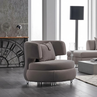 Modern armchair living room designer luxury seat textile furniture club relax