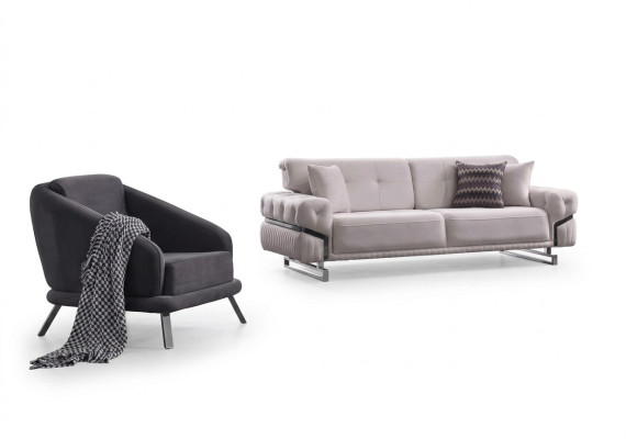 Living room sofa set three-seater armchair luxury couch set 3+1 seater