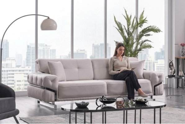 Three-seater sofa, living room furniture, modern upholstered sofa, designer couch, furniture