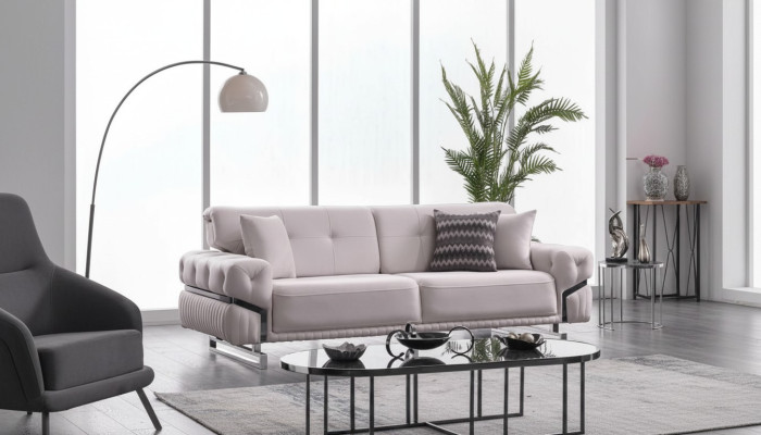 Three-seater sofa, living room furniture, modern upholstered sofa, designer couch, furniture