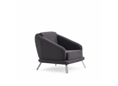 Chair Textile Modern Furniture Designer Seat Living Room Upholstered Armchair 84x79x91