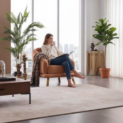 Designer armchair living room luxury seat upholstery textile furniture modern armchair new