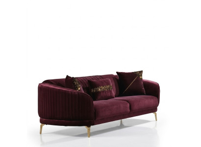 Modern three-seater luxury sofas living room upholstered furniture textile couch sofa velvet