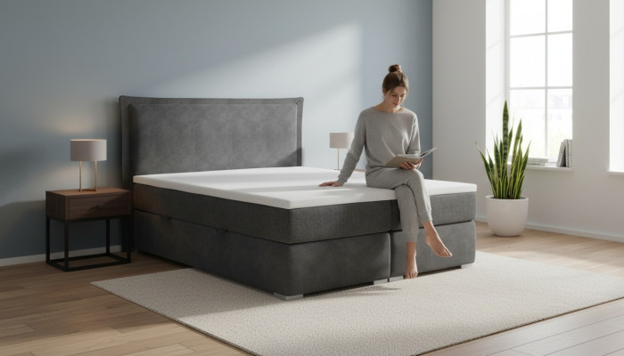 Bed Bedroom Double Bed Luxury Modern Furniture Designer Upholstered Box Spring Bed