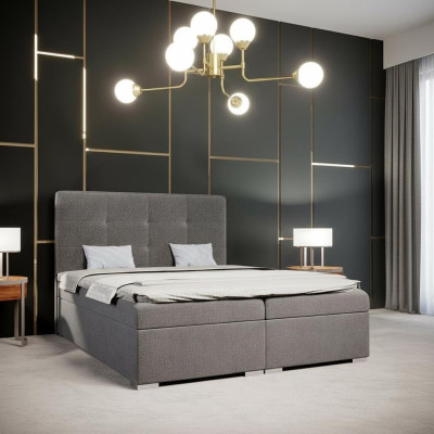 Bed bedroom luxury textile furniture upholstered furniture style box spring bed