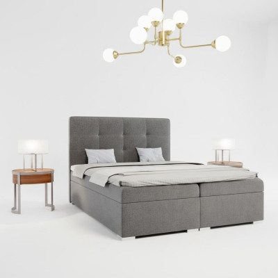 Bed bedroom luxury textile furniture upholstered furniture style box spring bed