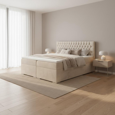 Chesterfield double bed bedroom luxury bed modern furniture box spring bed