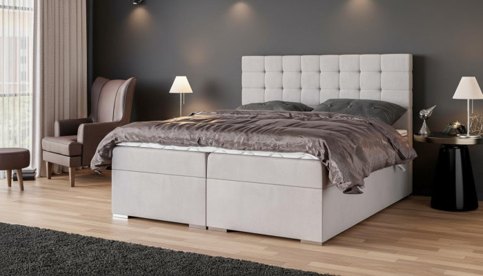 Bed Furniture Modern Design Double Bed Luxury Bedroom Textile Box Spring Bed