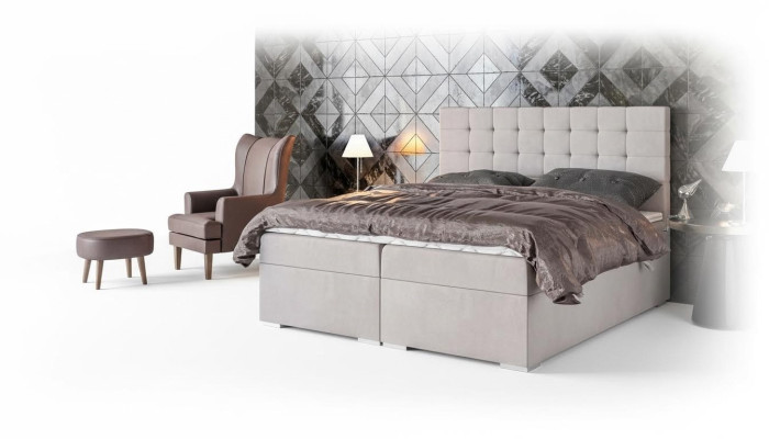 Bed Furniture Modern Design Double Bed Luxury Bedroom Textile Box Spring Bed