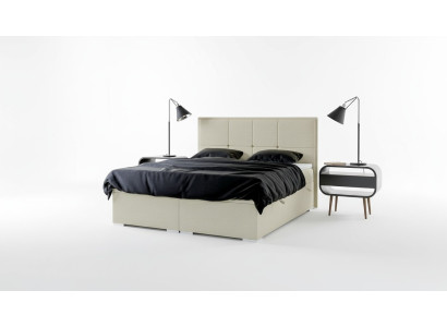 Bedroom bed upholstery fabric design luxury furniture double bed box spring bed