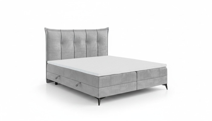 Design double bed bedroom textile furniture modern luxury bed box spring bed
