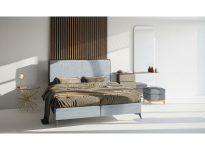 Bed Modern Double Bed Designer Bedroom Upholstered Fabric Furniture Beds