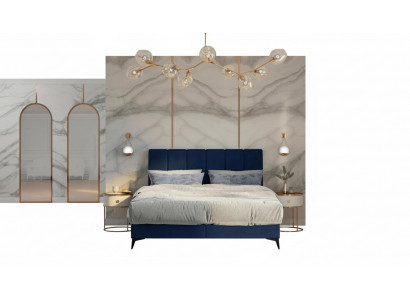 Modern bed bedroom designer double bed box spring bed upholstered bed