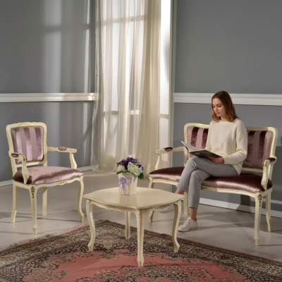 Classic seating set bench armchair living room furniture benches suite new