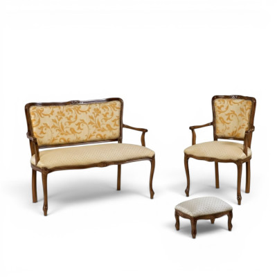 Stylish Classic Design Seating Set Upholstered Furniture Design Bench Stool Chairs
