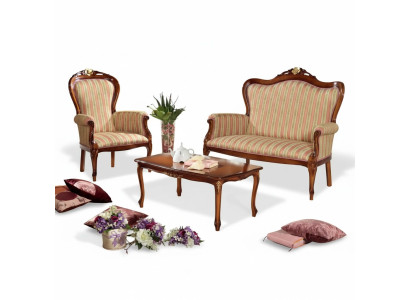 Classic sofa set seating furniture three-seater bench coffee table luxury