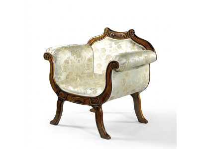 Classic luxury single-seater upholstered seat textile furniture designer armchair