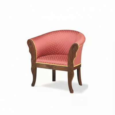 Classic designer armchair, living room furniture, textile furniture, upholstered seat