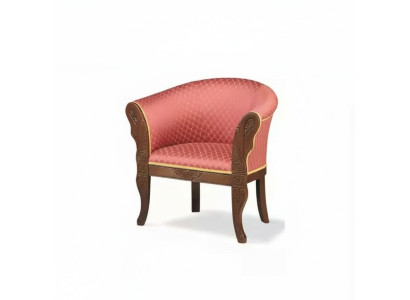 Classic designer armchair, living room furniture, textile furniture, upholstered seat