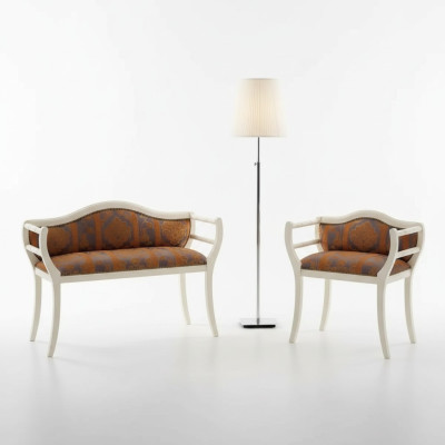 Classic seating set bench chairs upholstered furniture living room furniture design
