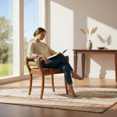 Chair, Upholstered Seat, Designer, Textile, Upholstered Chair, Seating Furniture, Telephone Bench
