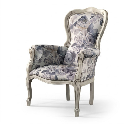 Classic armchair wingback chair upholstered furniture designer fabric living room