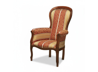 Classic armchair upholstered furniture luxury upholstered armchair wood frame new