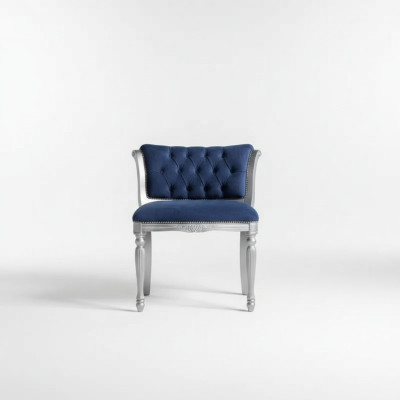 Blue Chesterfield dining chair upholstered furniture armchair classic design