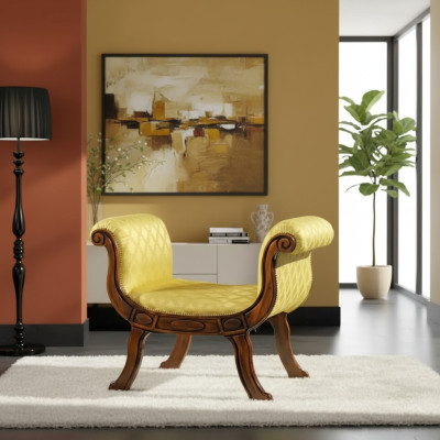 Designer bench upholstery textile fabric classic luxury bench furniture new