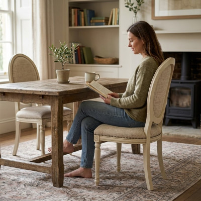 Chair Dining Room Upholstered Chair Classic New Furniture Textile Seat Armchair