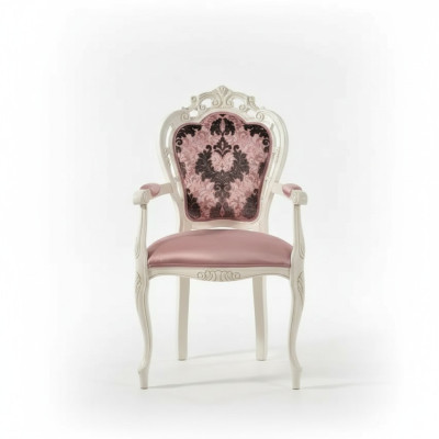 Chair with armrest dining chair wood classic furniture upholstery textile